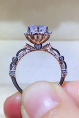 1 Carat Moissanite 925 Sterling Silver Ring - Flyclothing LLC