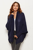 Open Front Dolman Sleeve Longline Cardigan - Flyclothing LLC