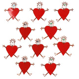 Set of 10 Dancing Girl Heart Body Pins in Red - Creative Alternatives - Flyclothing LLC