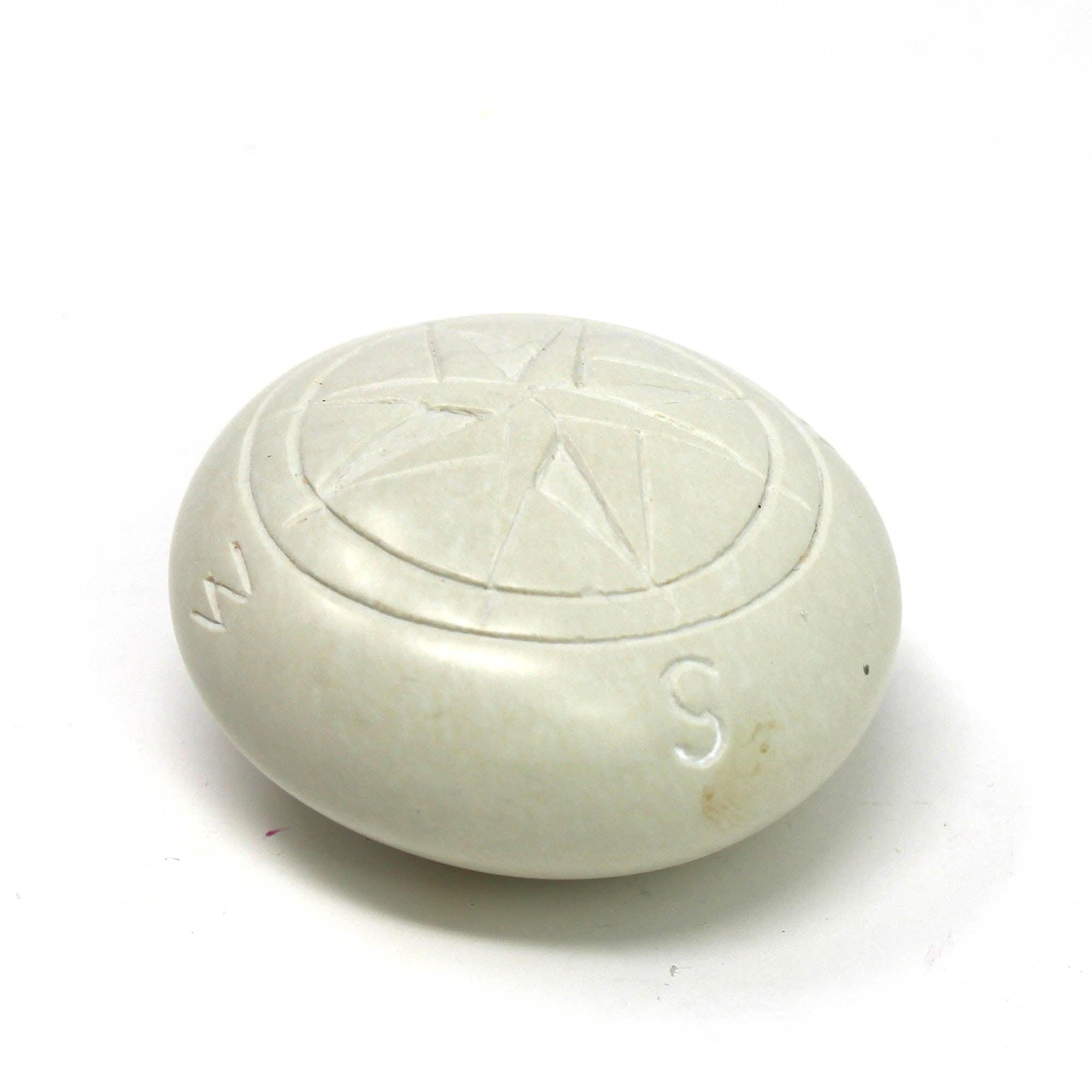 Compass Soapstone Sculpture, Natural Stone - SMOLArt