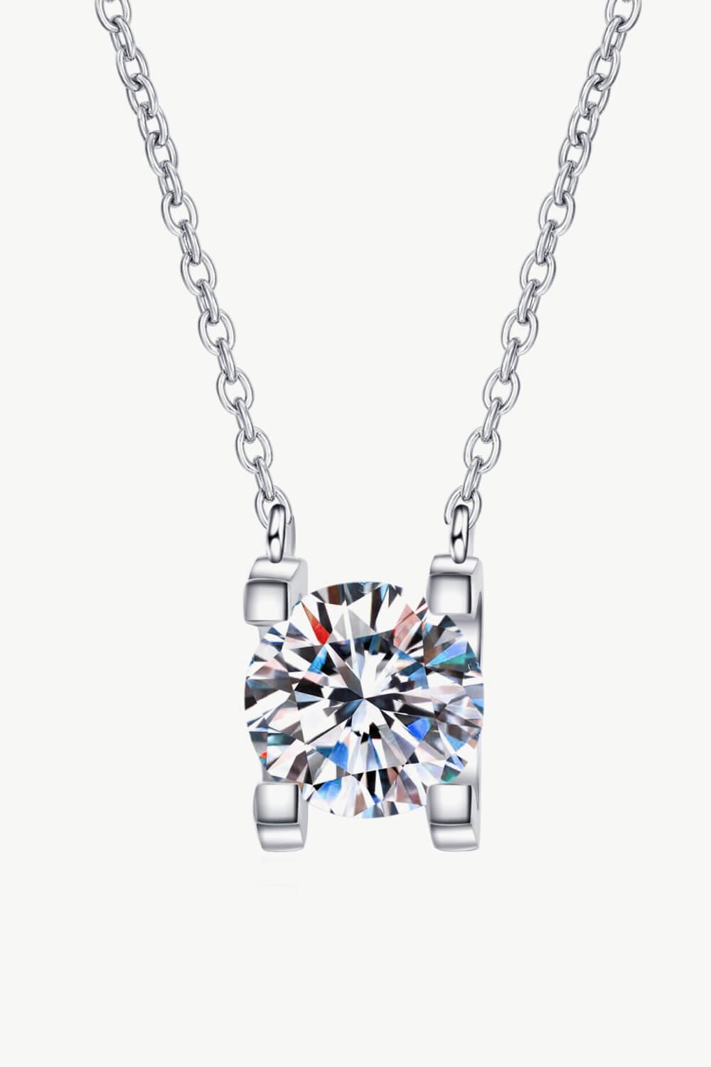 1 Carat Moissanite Chain Necklace - Flyclothing LLC