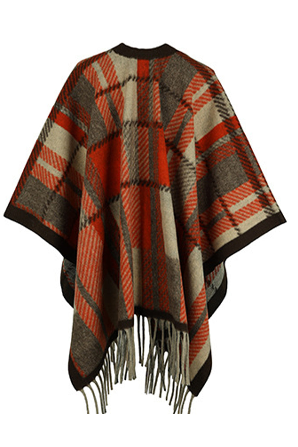 Round Neck Fringe Detail Sleeve Poncho – Flyclothing LLC