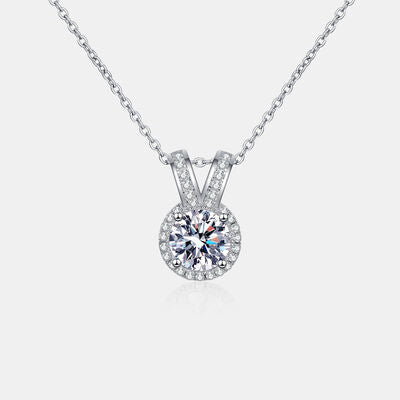 1 Carat Moissanite Rabbit Ears Shape Pendant Necklace - Flyclothing LLC