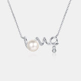 Natural Pearl Moissanite 925 Sterling Silver Necklace - Flyclothing LLC