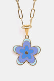 Flower Pendant Stainless Steel Necklace - Flyclothing LLC