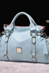 PU Leather Handbag with Tassels - Trendsi