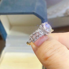 2 Carat Moissanite 925 Sterling Silver Ring - Flyclothing LLC