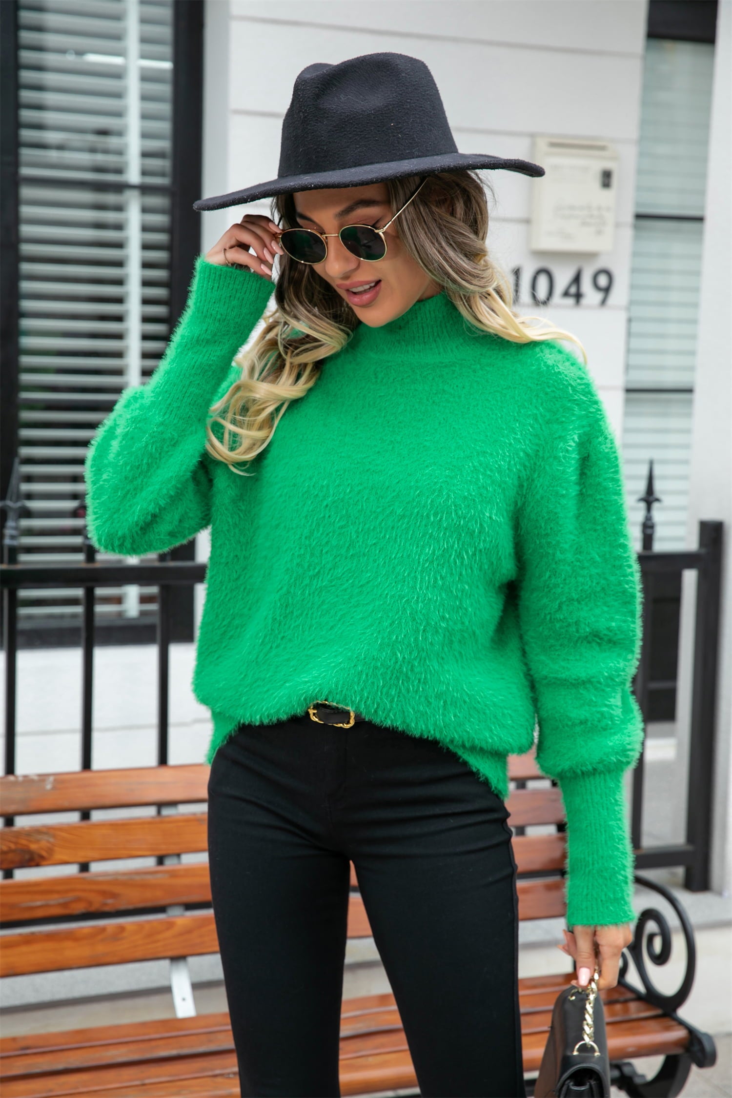 Turtle Neck Long Sleeve Pullover Sweater - Flyclothing LLC