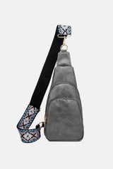 PU Leather Sling Bag - Trendsi