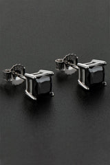 925 Sterling Silver Square Moissanite Stud Earrings - Trendsi