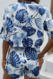 Printed Half Sleeve Top and Shorts Lounge Set - Flyclothing LLC