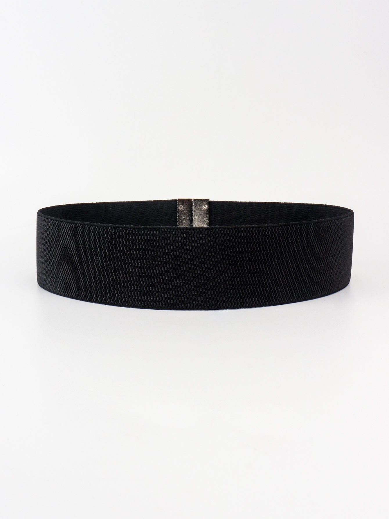 Alloy Buckle Elastic Belt - Trendsi