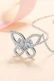 Moissanite Butterfly Pendant Necklace - Flyclothing LLC