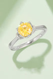 1 Carat Moissanite Contrast 925 Sterling Silver Ring - Flyclothing LLC