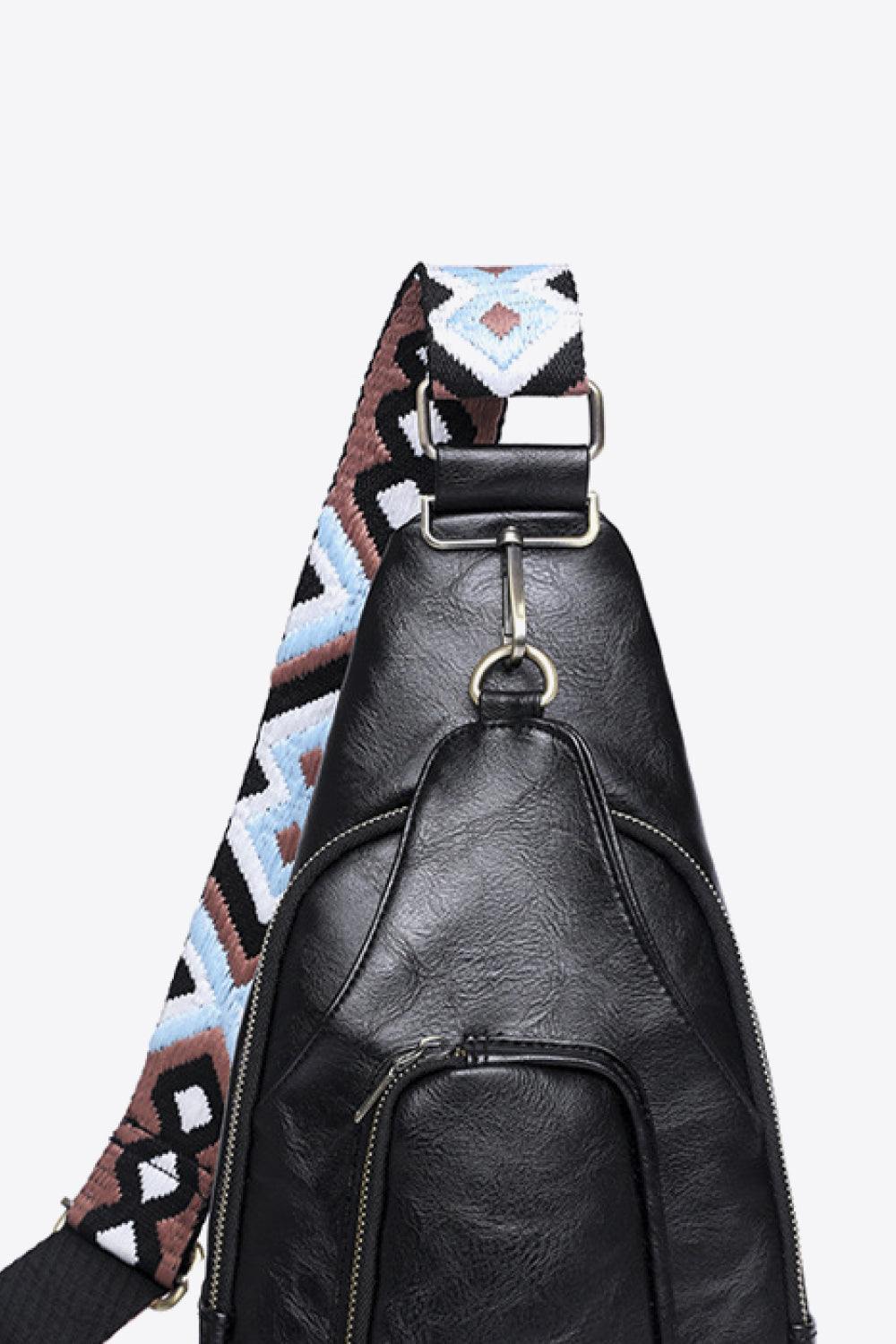 Take A Trip PU Leather Sling Bag - Flyclothing LLC