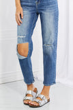 RISEN Full Size Emily High Rise Relaxed Jeans - Flyclothing LLC