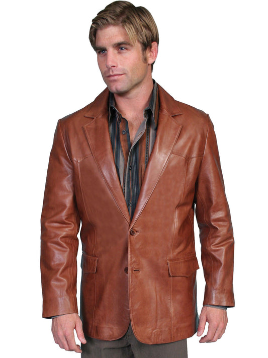 Scully ANTIQUE BROWN WESTERN BLAZER SINGLE PT - Flyclothing LLC