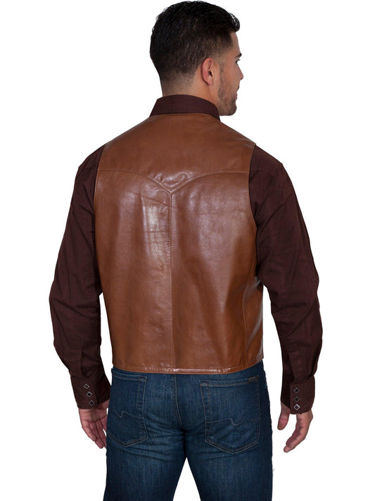 Scully CHOCOLATE WESTERN VEST/SINGLE POINT - Flyclothing LLC