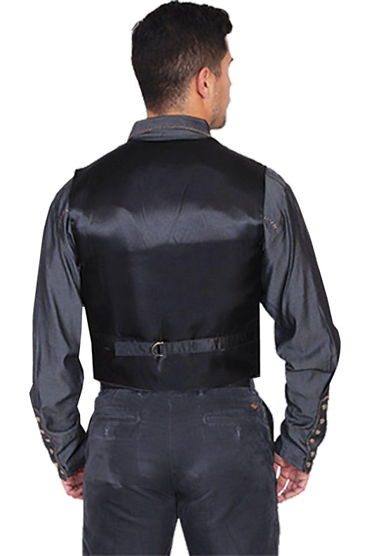 Scully BLACK BOAR SUEDE SATIN BACK VEST - Flyclothing LLC