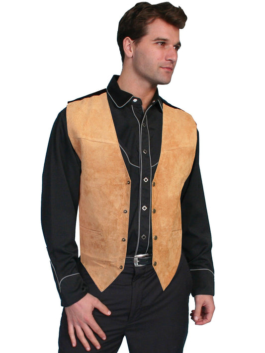 Scully BOURBON BOAR SUEDE SATIN BACK VEST - Flyclothing LLC