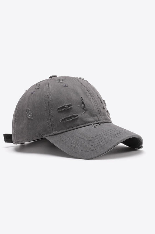 Distressed Adjustable Baseball Cap - Flyclothing LLC