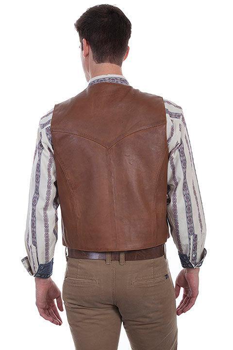 Scully SADDLE TAN SNAP FRONT VEST - Flyclothing LLC