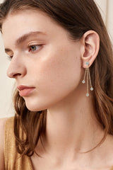 1.2 Carat Moissanite Layered Chain Earrings - Flyclothing LLC