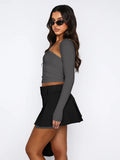 Cutout Raglan Sleeve Bolero and Tube Top - Flyclothing LLC