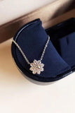 1 Carat Moissanite Floral Pendant Necklace - Flyclothing LLC