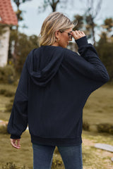 Cable-Knit Long Sleeve Hooded Jacket - Flyclothing LLC