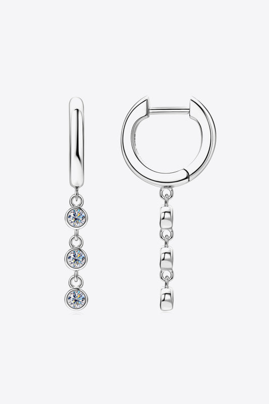 Moissanite Decor 925 Sterling Silver Earrings - Flyclothing LLC