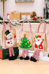 4-Pack Christmas Gnome Graphic Striped Gift Bag - Flyclothing LLC