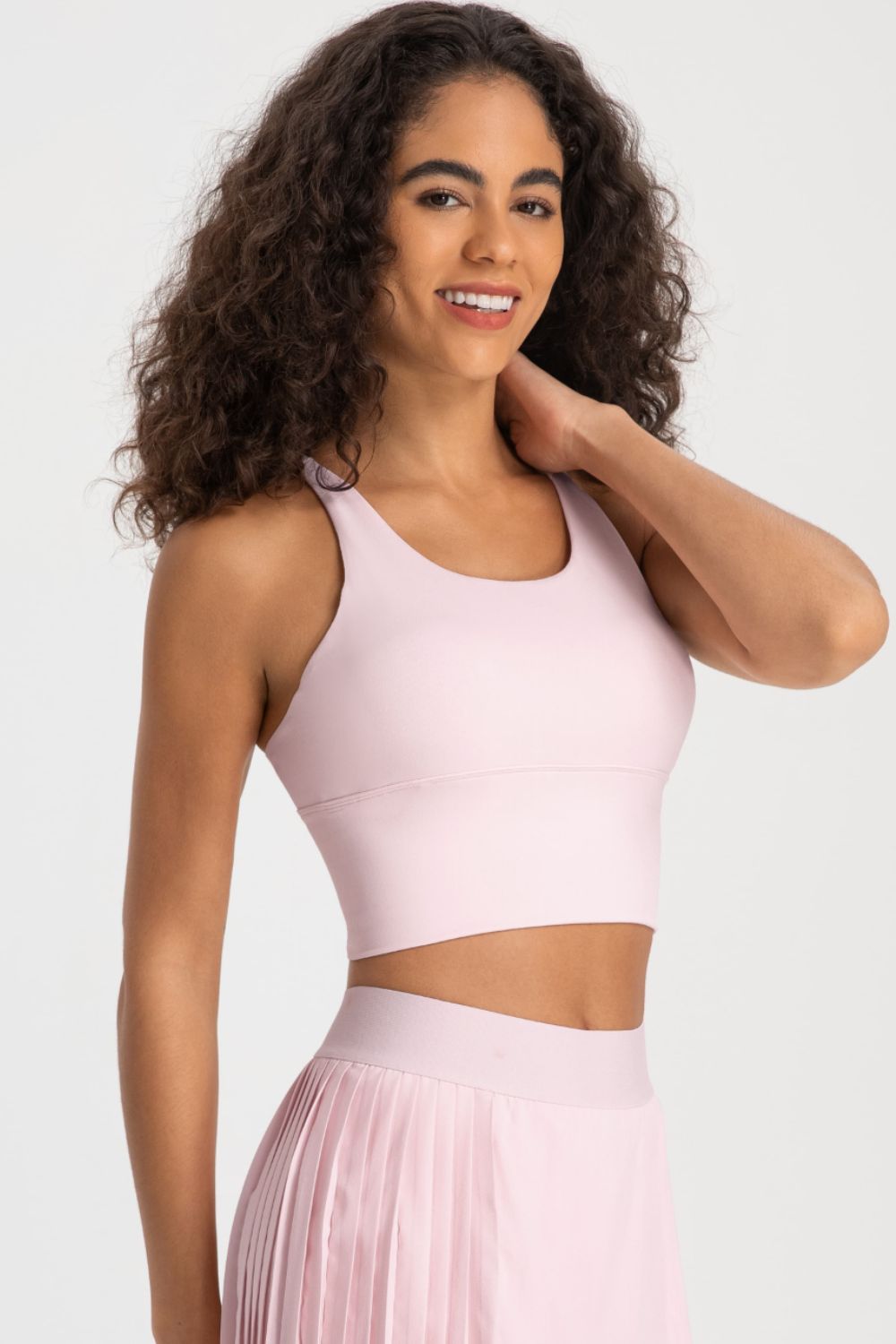 Crisscross Back Ladder Detail Sports Bra - Flyclothing LLC