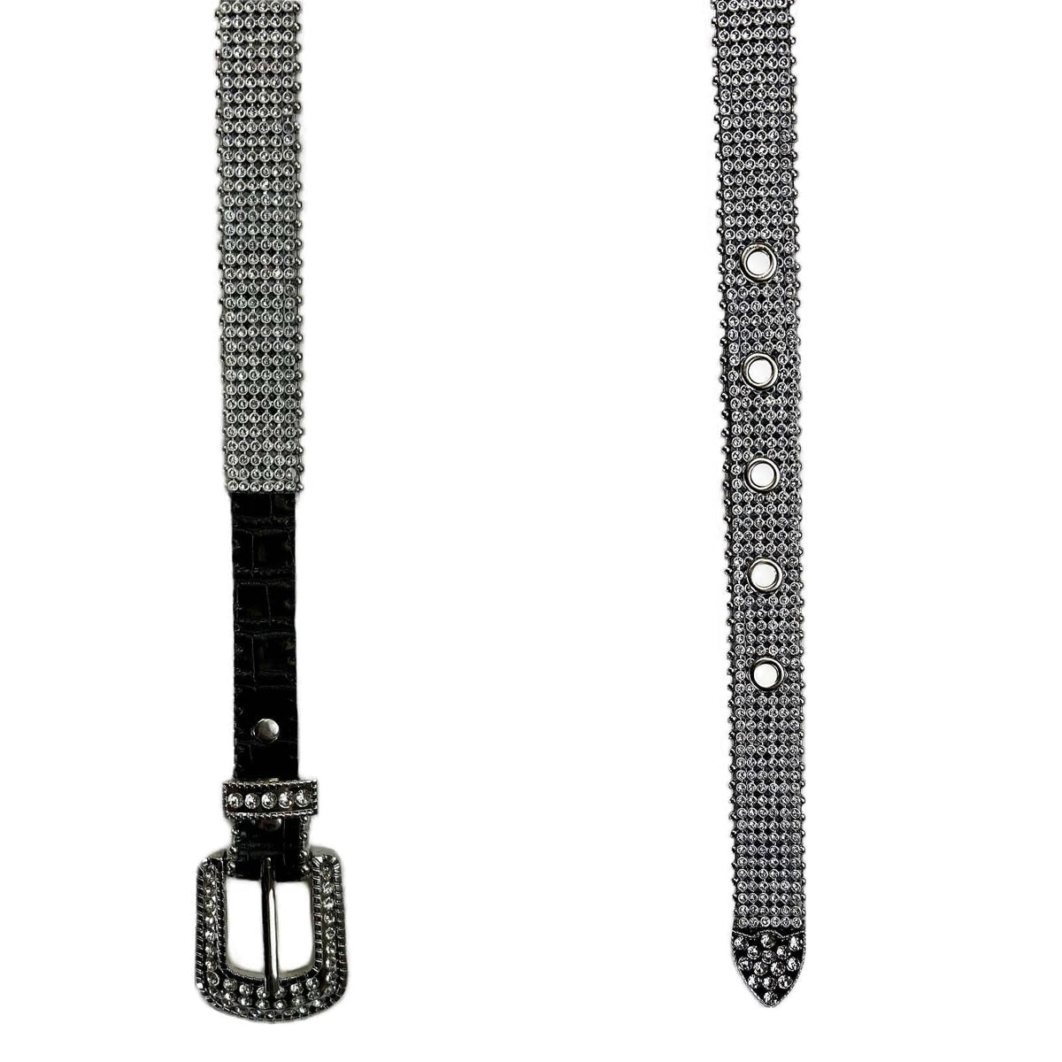 Rockmount Clothing Tapered Rhinestone Genuine Leather Western Belt