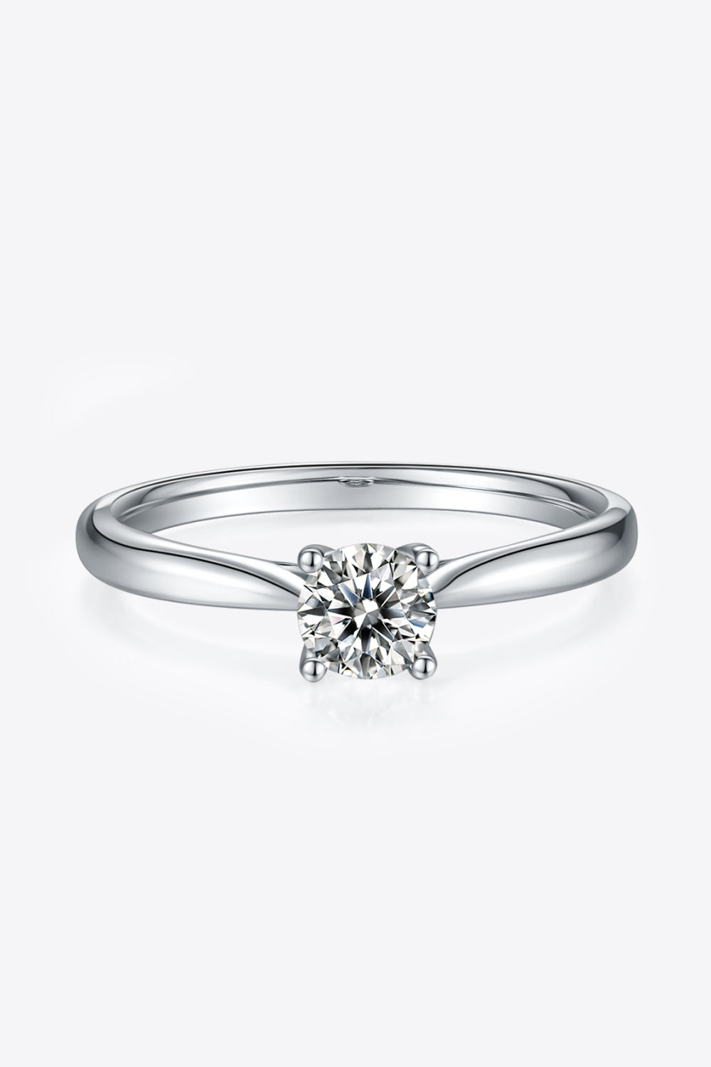 Moissanite 925 Sterling Silver Solitaire Ring - Flyclothing LLC