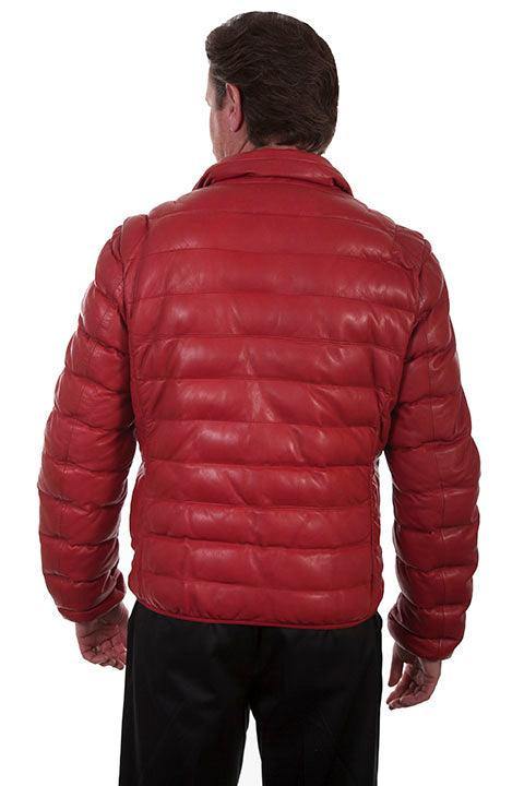 Scully RED LAMB RIBBED LEATHER JACKET - Flyclothing LLC