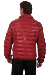 Scully RED LAMB RIBBED LEATHER JACKET - Flyclothing LLC