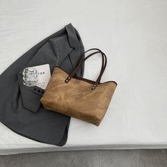 PU Leather Tote Bag - Trendsi