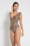 Marina West Swim Full Size Float On Ruffle Faux Wrap One-Piece in Leopard - Trendsi