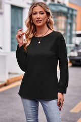 Round Neck Long Sleeve Tee - Flyclothing LLC