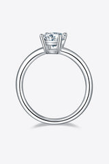 1 Carat Moissanite 925 Sterling Silver Solitaire Ring - Flyclothing LLC