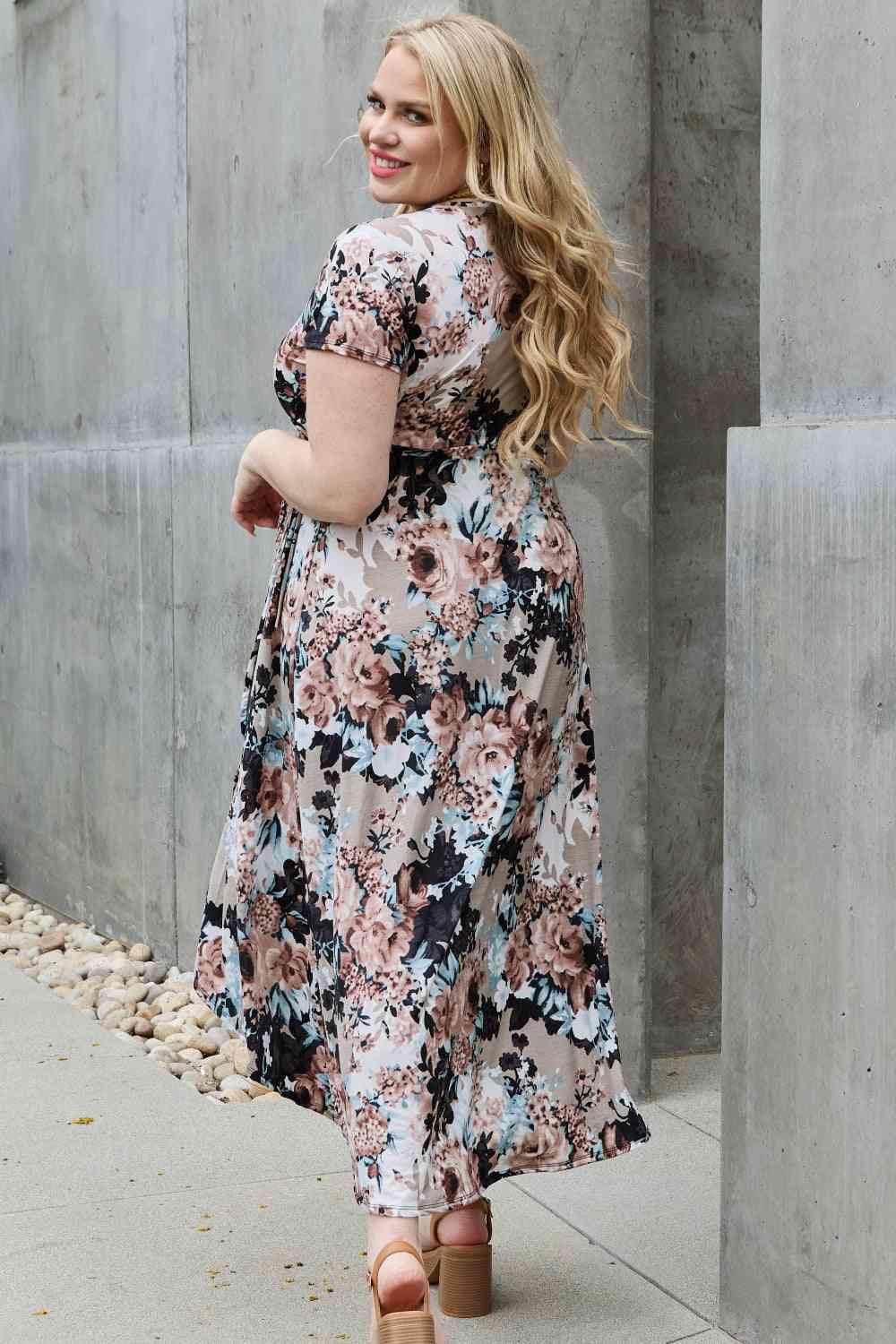 Heimish Give Me Roses Full Size Floral Maxi Wrap Dress - Flyclothing LLC