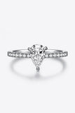 1 Carat Moissanite 925 Sterling Silver Side Stone Ring - Flyclothing LLC