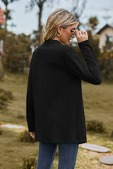 Open Front Long Sleeve Cardigan - Flyclothing LLC