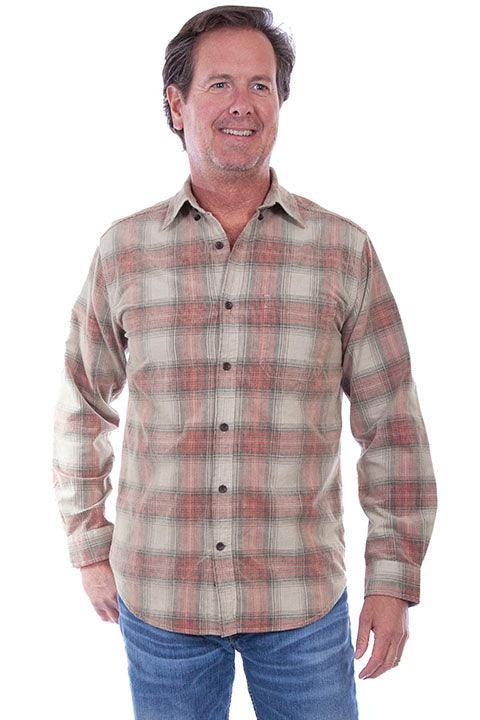 Scully VINTAGE RED CORDUROY PLAID SHIRT - Flyclothing LLC