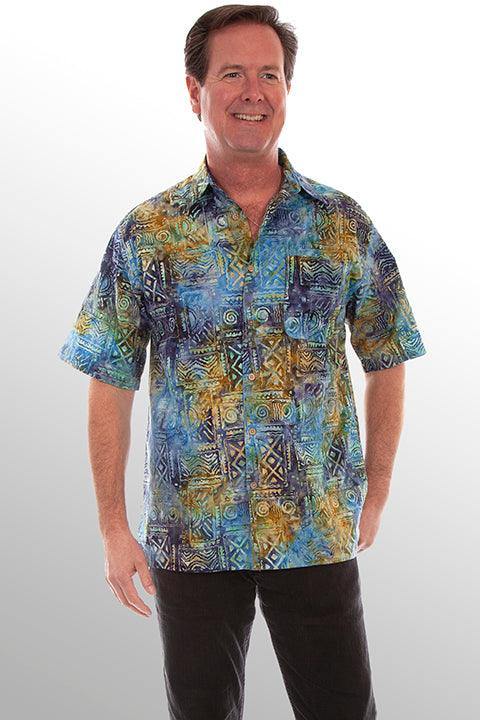 Scully OCEAN MEN'S S/S AGEAN BATIK SHIRT - Flyclothing LLC