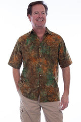 Scully OUTBACK MEN'S S/S BLOCK BATIK SHIRT - Flyclothing LLC