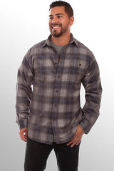 Scully CHARCOAL-NAVY CORDUROY PLAID SHIRT - Flyclothing LLC