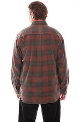 Scully RUST-HUNTER CORDUROY PLAID SHIRT - Flyclothing LLC