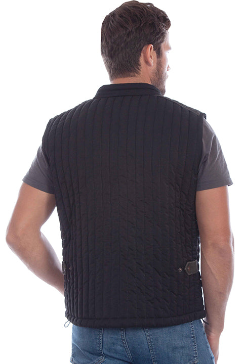 Scully Leather Farthest Point Black Ribbed Vest